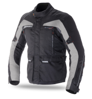 Chaqueta Moto Touring Hombre Negra-Gris Invierno